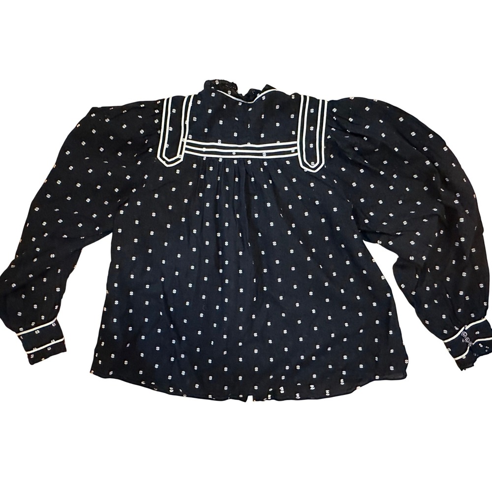 Ulla Johnson *Sold Out* Abigail Black Dot Blouse - Size 4 - Picture 5 of 9